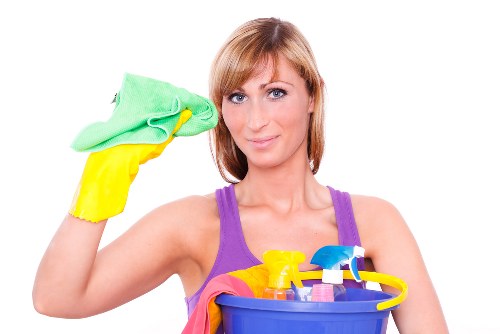 Cleaning a residential communal hallway in Putney