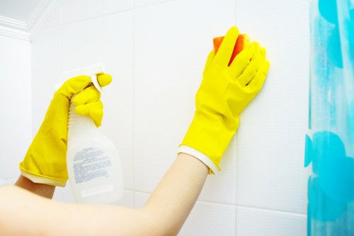 Detailed end of tenancy cleaning in a Putney kitchen with appliances
